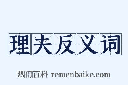 理夫反义词是什么意思的图片